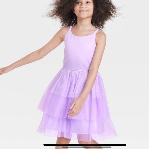 Cat & Jack Dresses New Girls Ombr Tiered Tulle Dress Poshmark